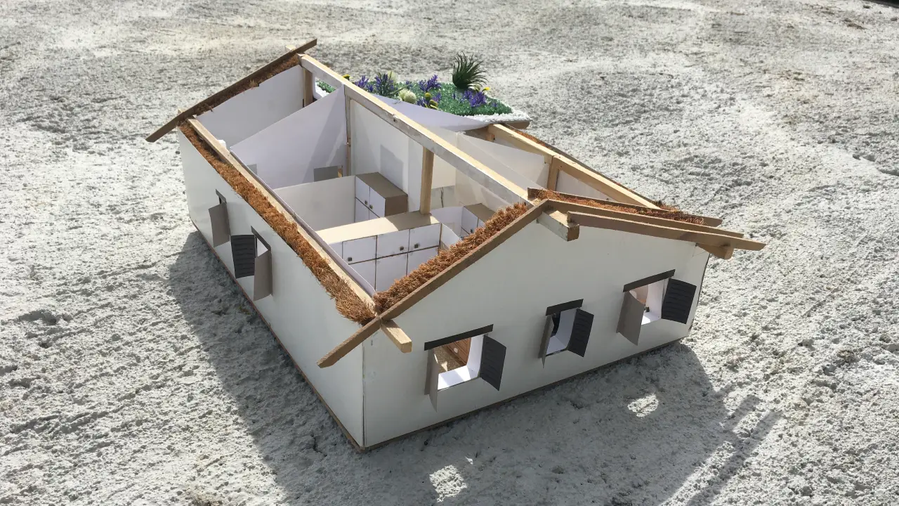Maqueta de proyecto de una casa