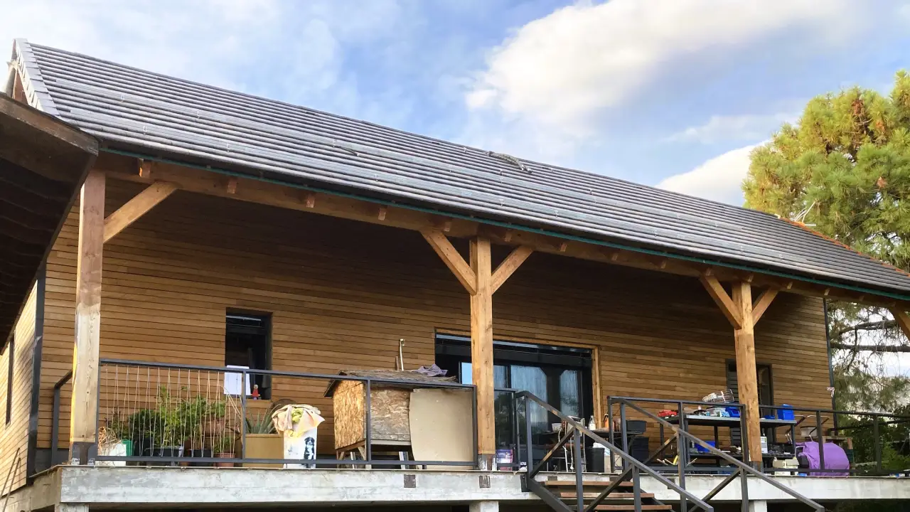 Exterior de una casa de madera